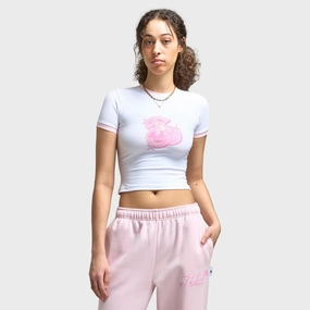 Moisture Management Fabric Hoodrich Women's Finesse Fitted Tee White / Festival Bloom