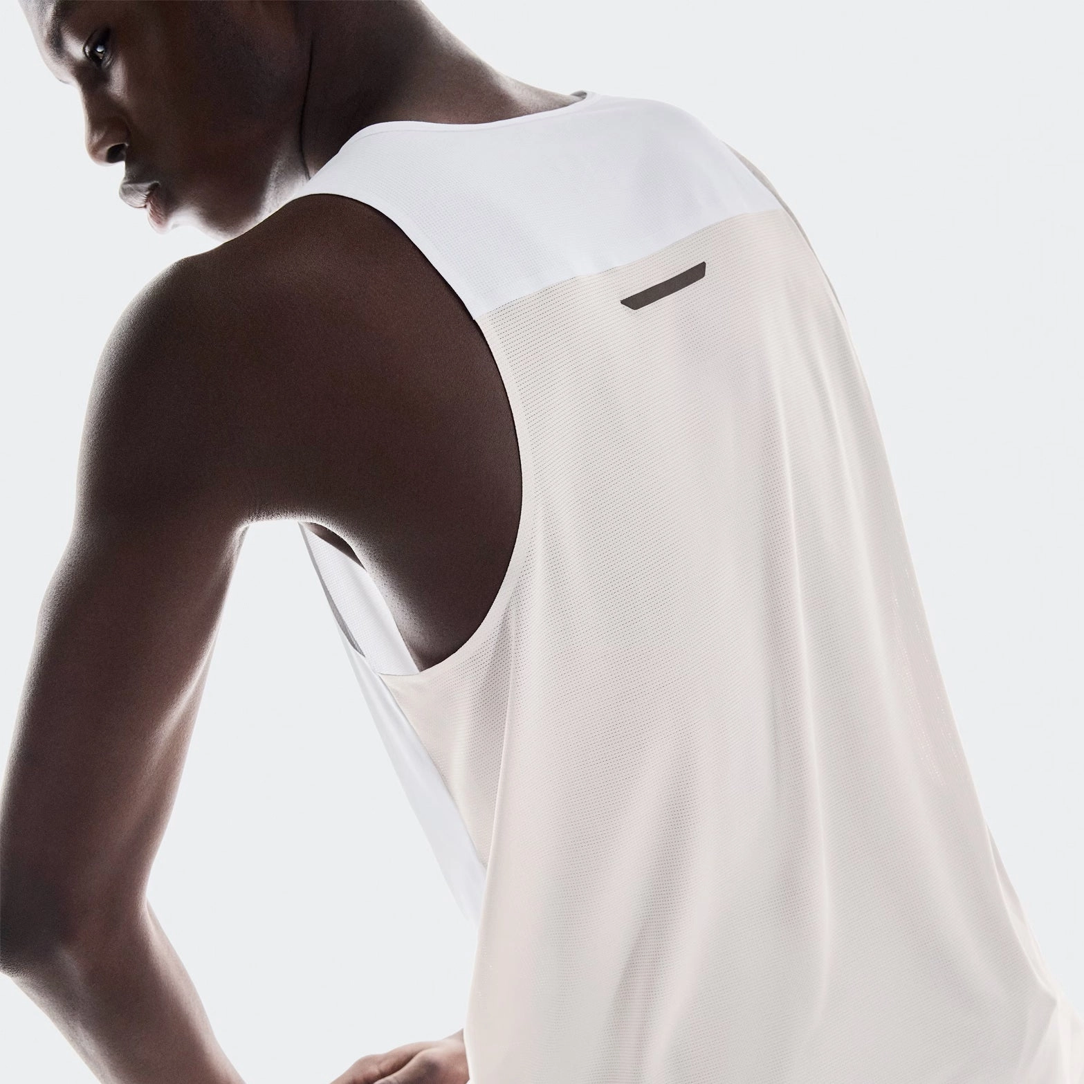 elastic waistband Men's Performance Tank White / Silver