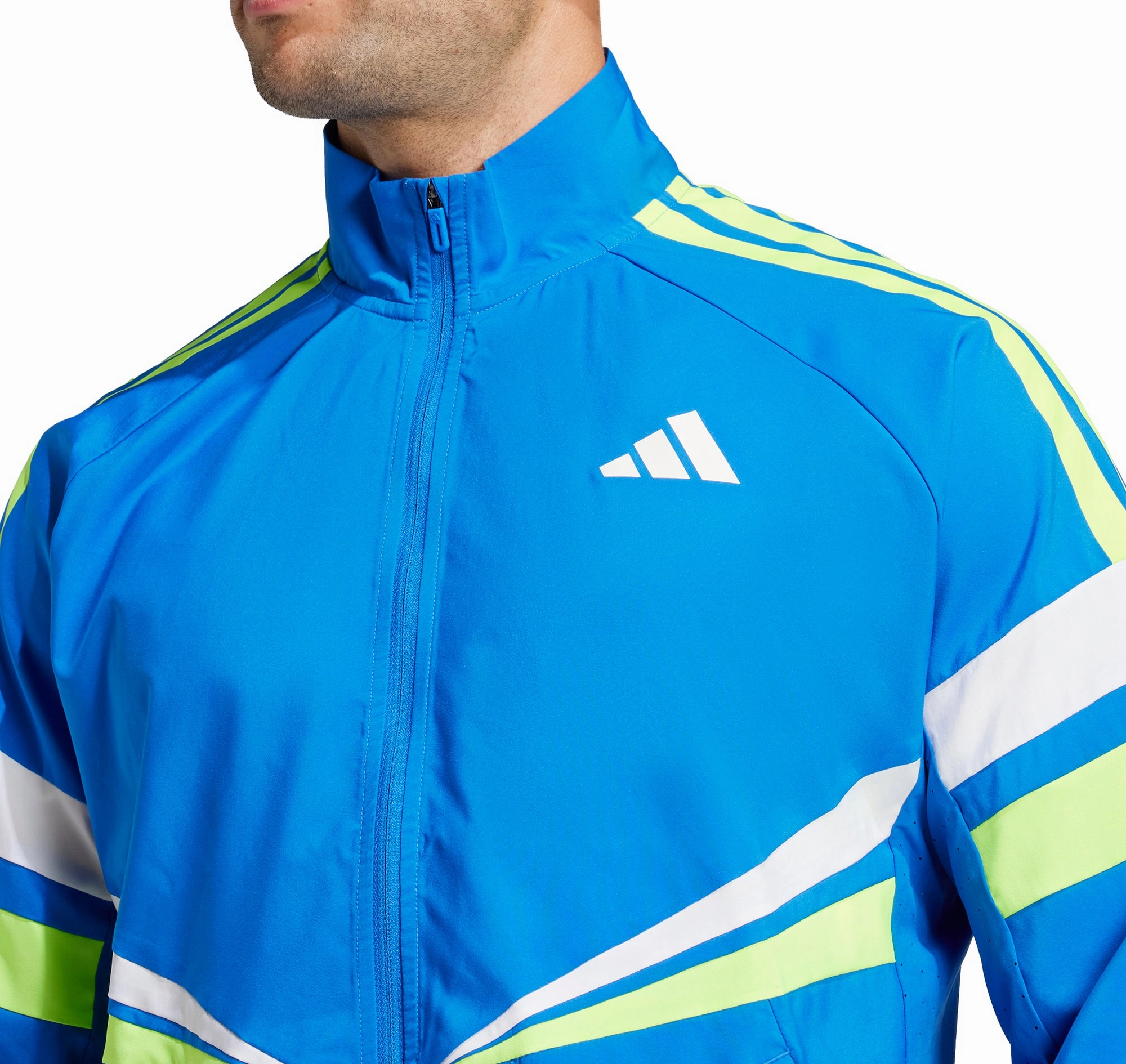 Classic Floss adidas Adizero Retro Mens Running Jacket - Blue