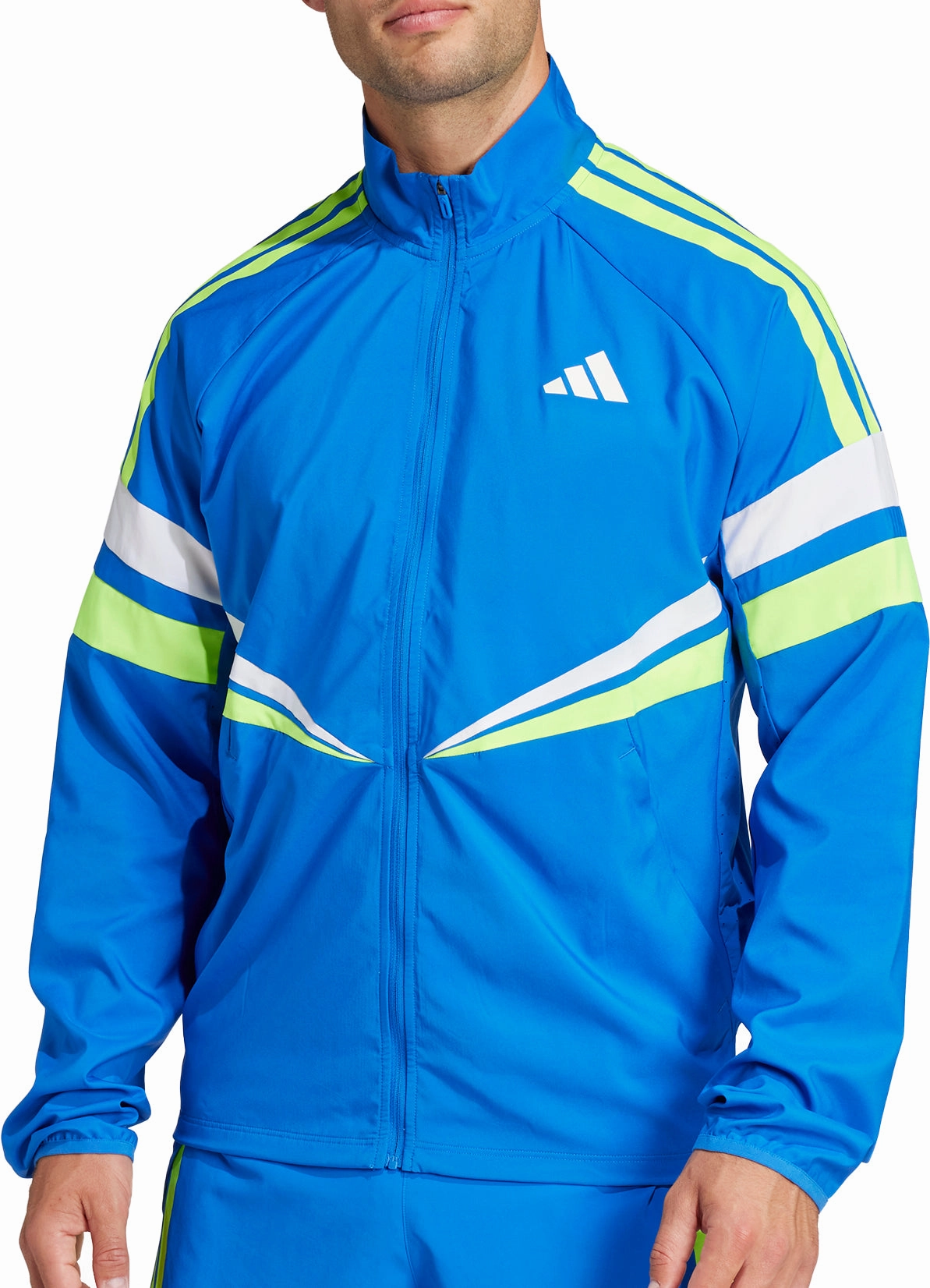 adidas Adizero Retro Mens Running Jacket - Blue models