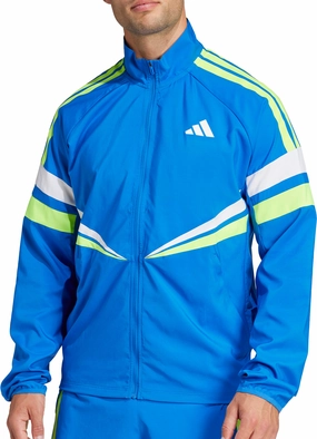 adidas Adizero Retro Mens Running Jacket - Blue models
