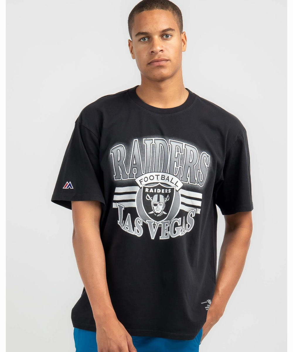 Urban Flow Dad Core Majestic Las Vegas Raiders Glow Stripe Tee (Black)