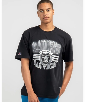 Spirit Glow Majestic Las Vegas Raiders Glow Stripe Tee (Black)