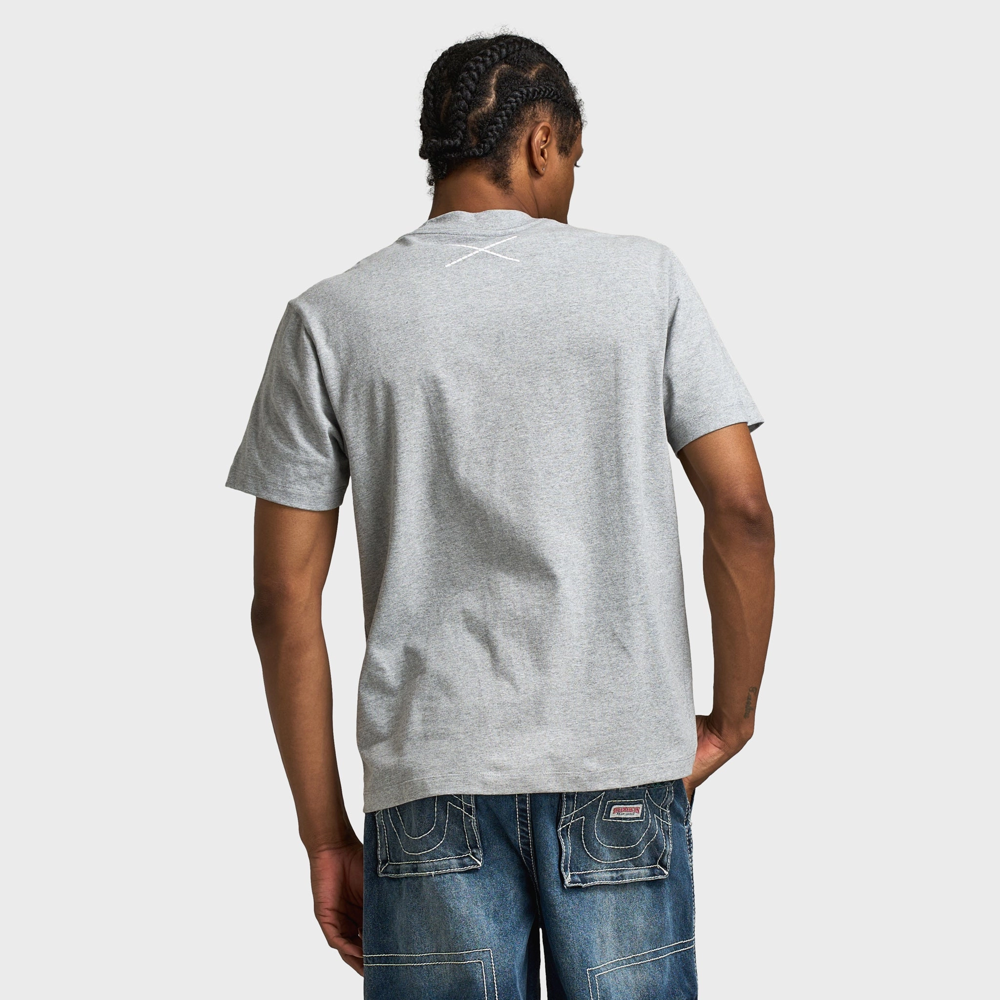 suitable for beginners novice soldiers True Religion SRS Graphic Tee / Heather Grey