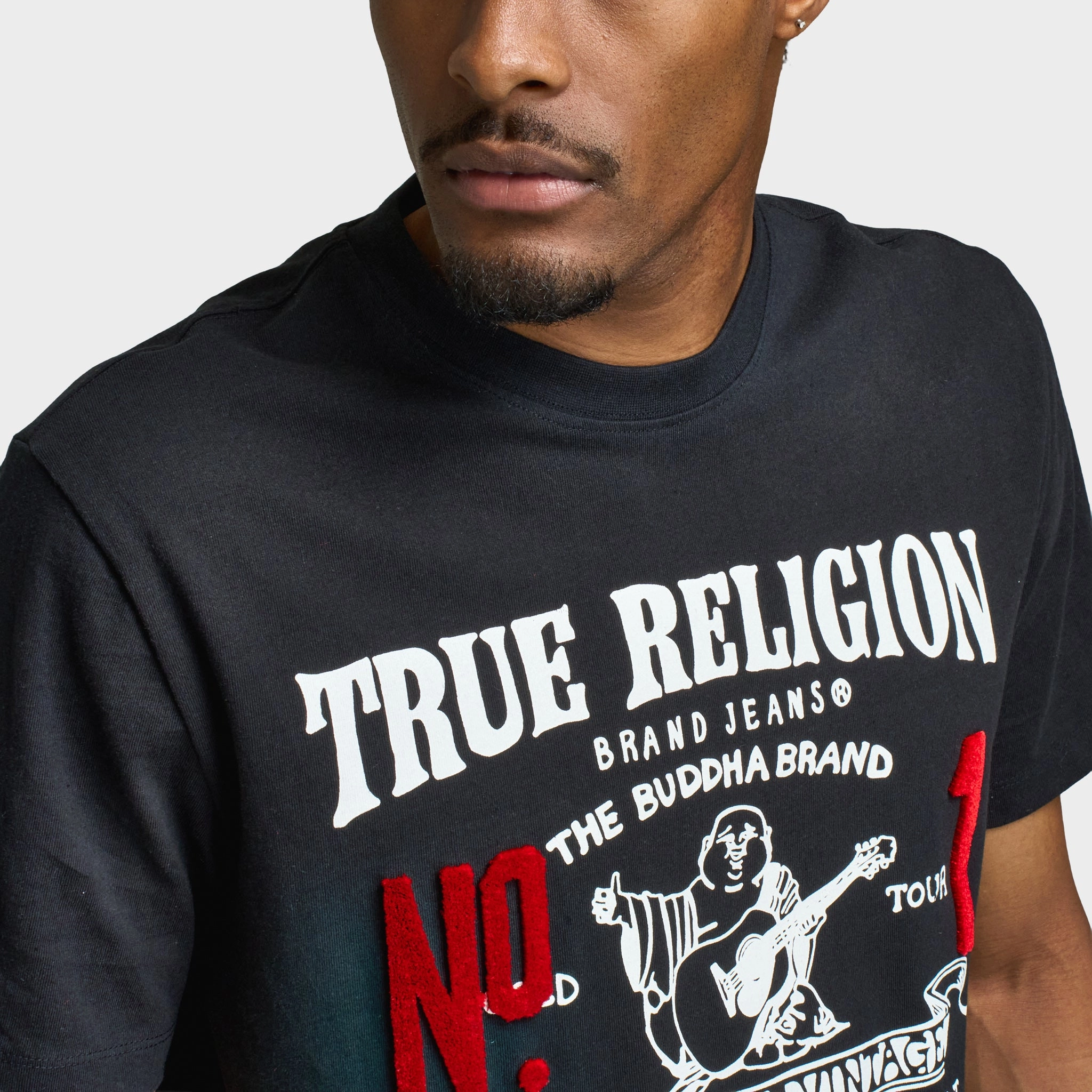 air mobile water storage True Religion True Vintage No.1 Tee / Jet Black