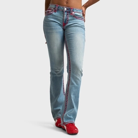 ElasticFree FlexibleElasticity True Religion Women's Becca Midrise Bootcut Flap Super T / Nominated