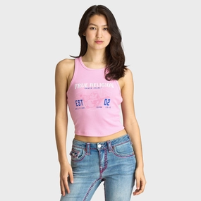 Casual and cool True Religion Women's Buddha Goddess Tank / Prism Pink