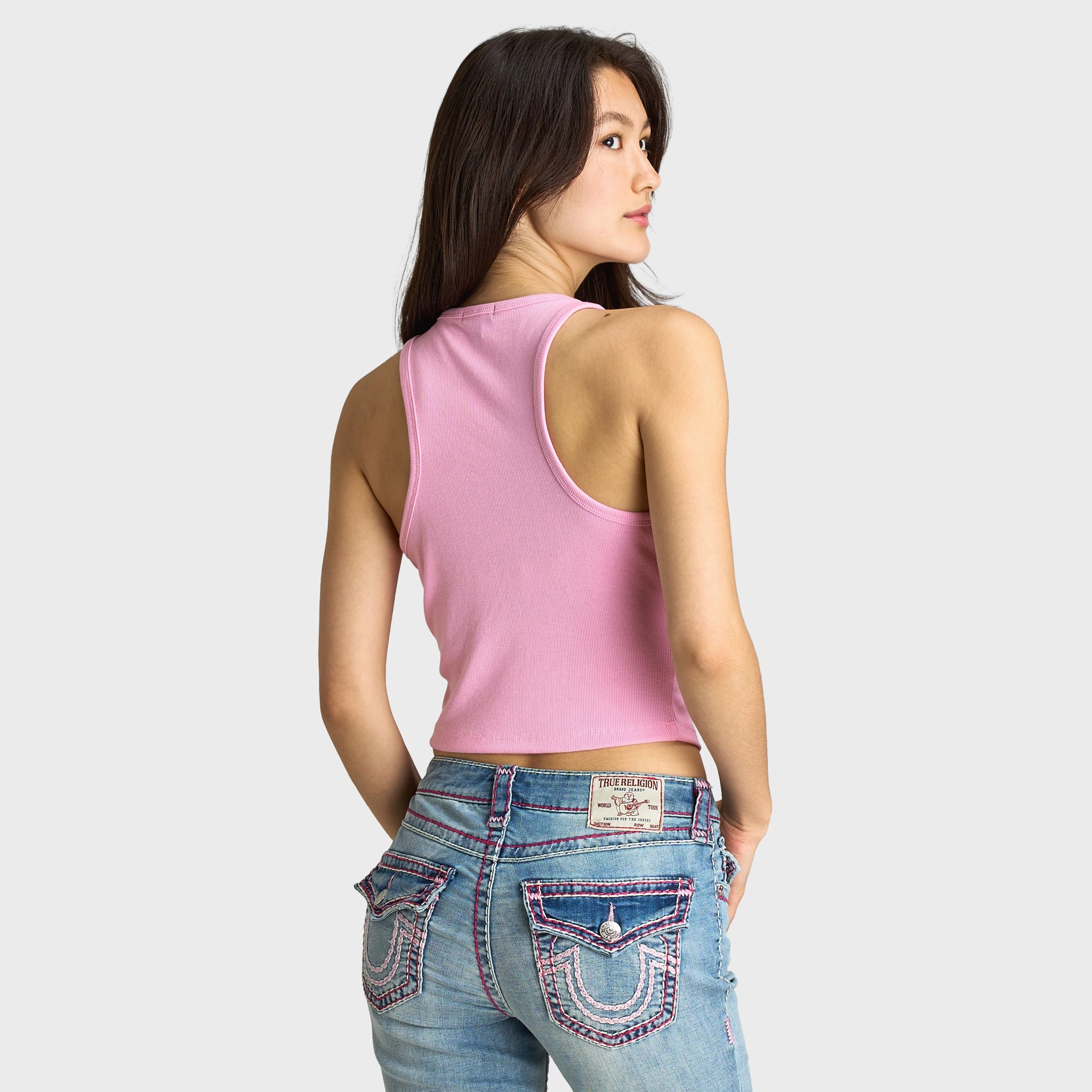 All-day style Sporty Comfort Wear True Religion Women's Buddha Goddess Tank / Prism Pink