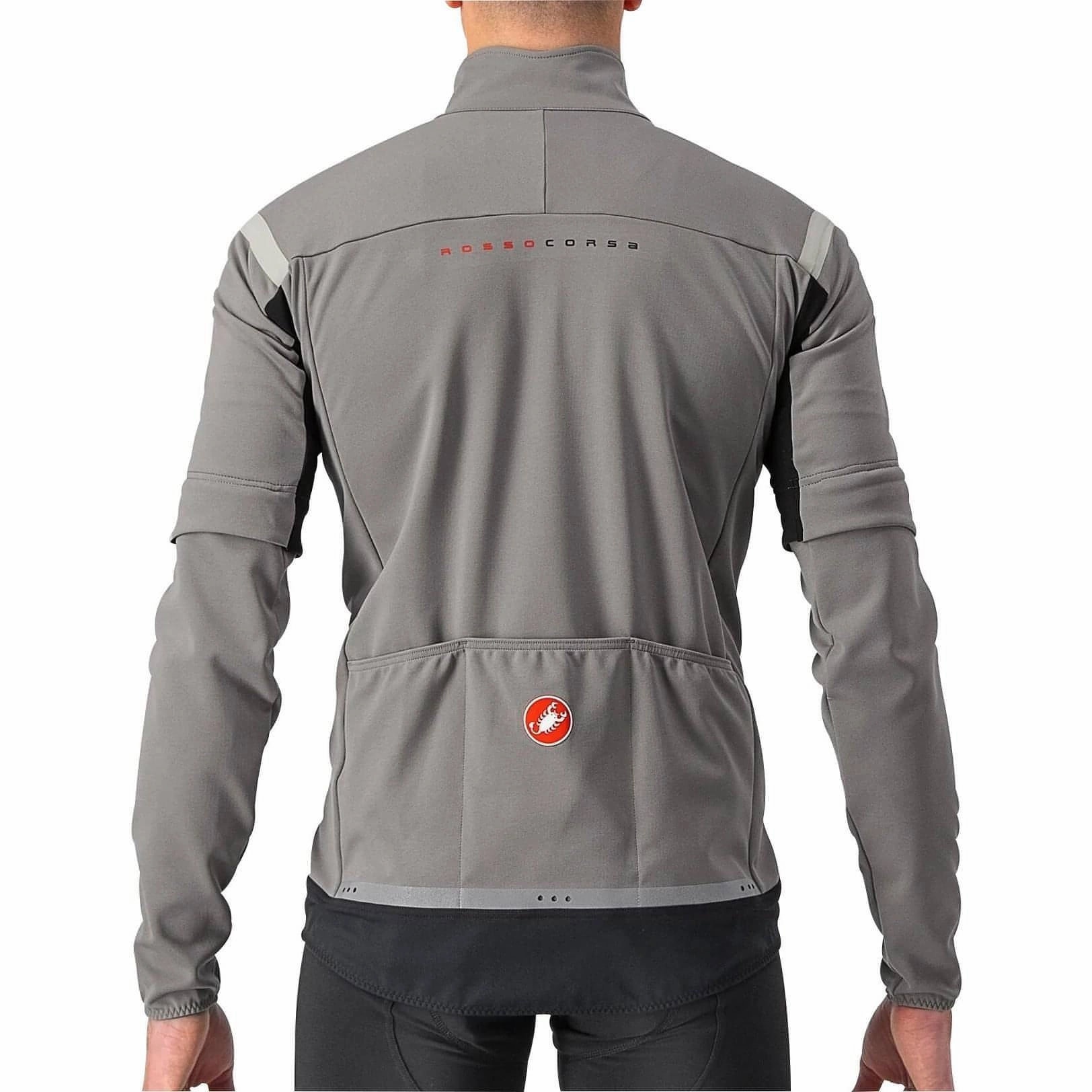 Castelli Perfetto Ros 2 Convertible Mens Cycling Jacket - Grey Soft Interior Lining