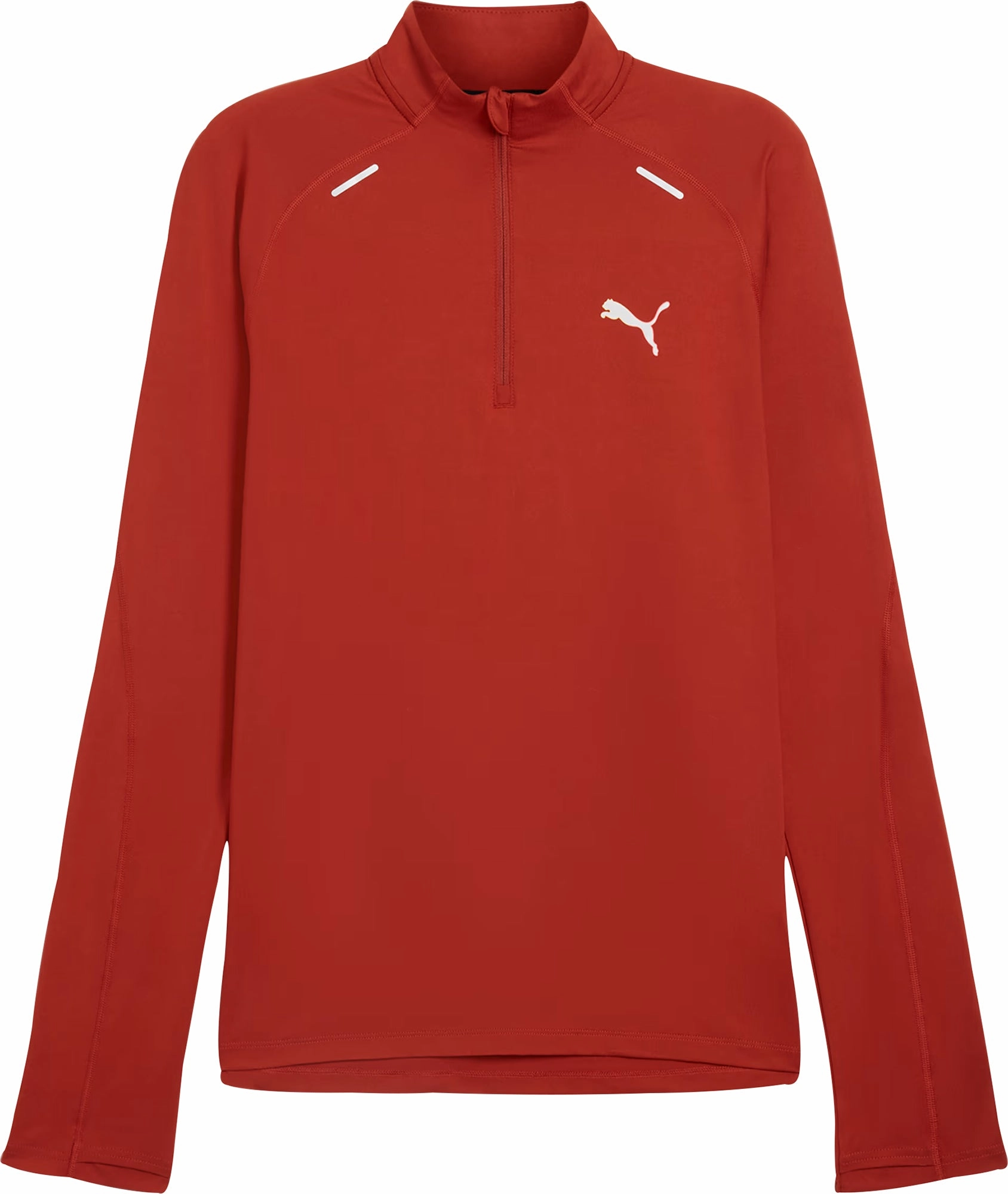Stretchable Style - conscious Puma Run Cloudspun Half Zip Long Sleeve Mens Running Top - Red
