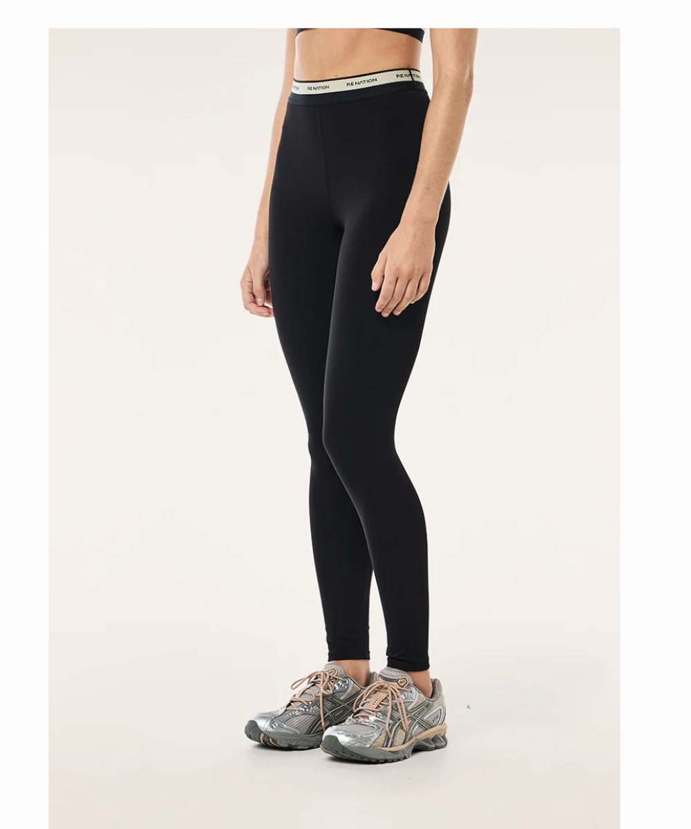 Myth Soul FlatlockStitching P.E Nation Avant FL Legging (Black/Biscuit)