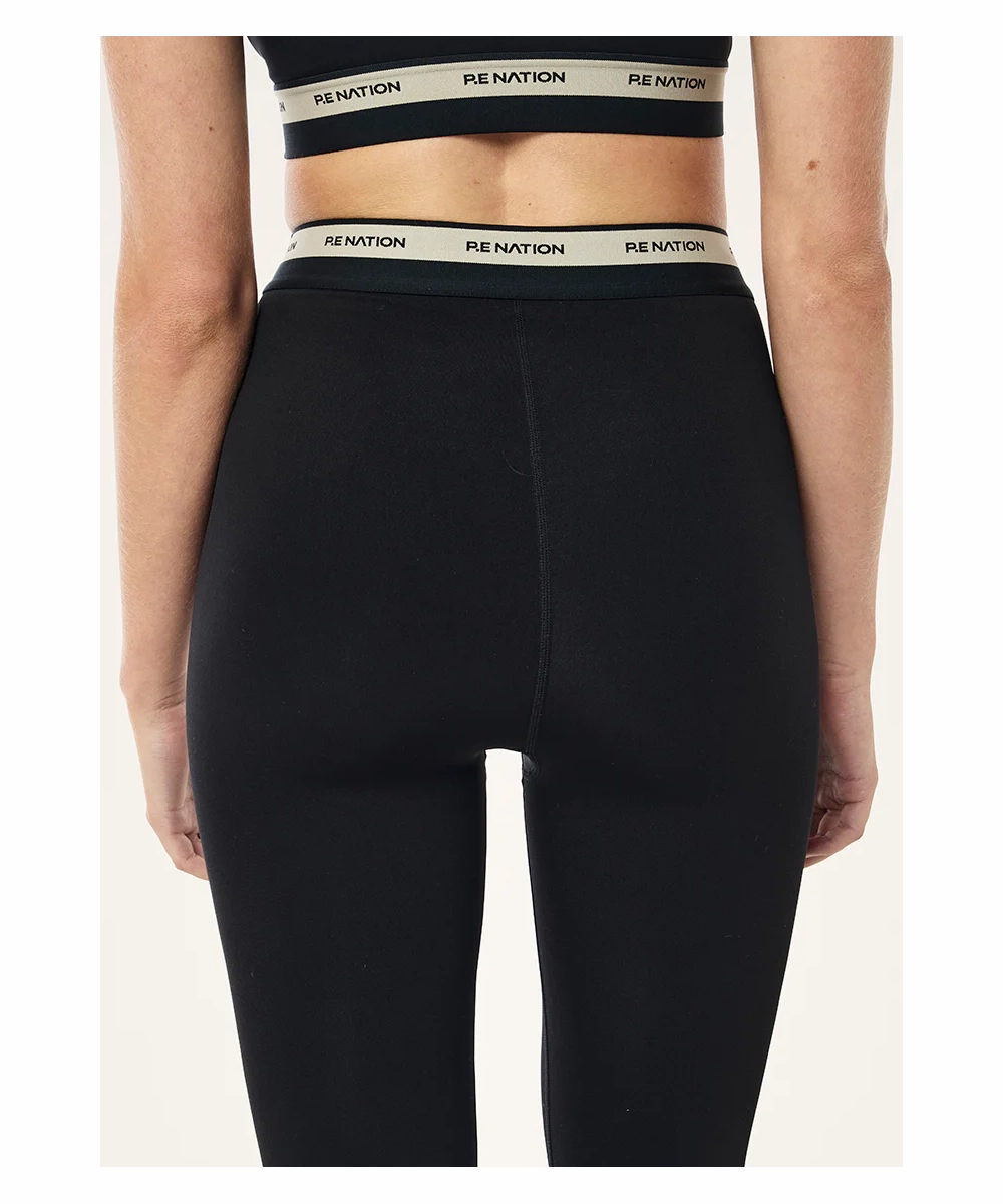 P.E Nation Avant FL Legging (Black/Biscuit) TearResistant Material