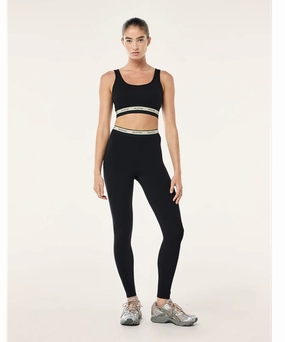 Adjustable Waistband P.E Nation Avant FL Legging (Black/Biscuit)
