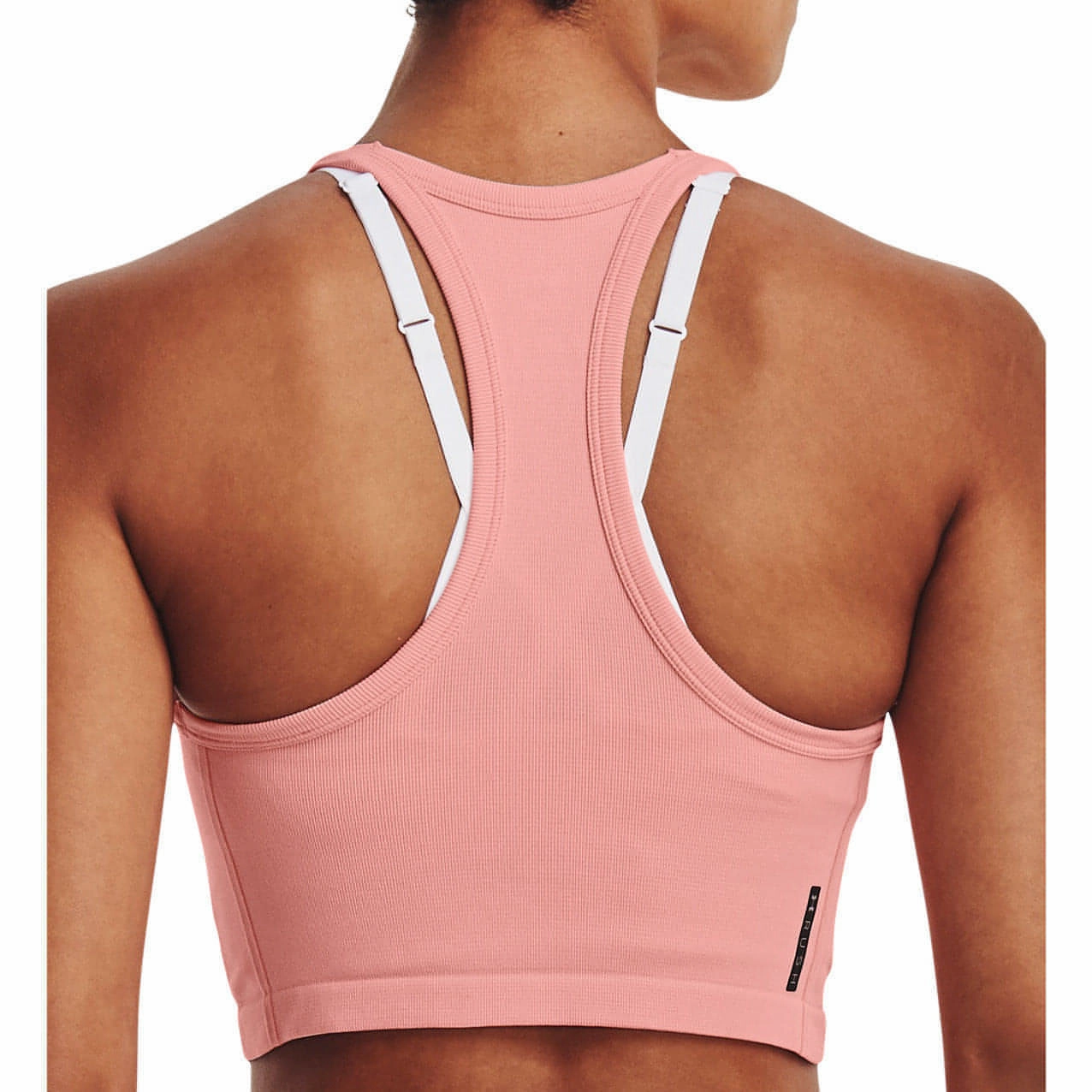 Under Armour Rush Seamless Womens Training Crop Top - Pink Move Fast MultiFunctional Pockets