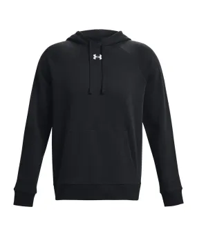 Sheer fabric UA Rival Fleece Hoodie | BLACK/WHITE