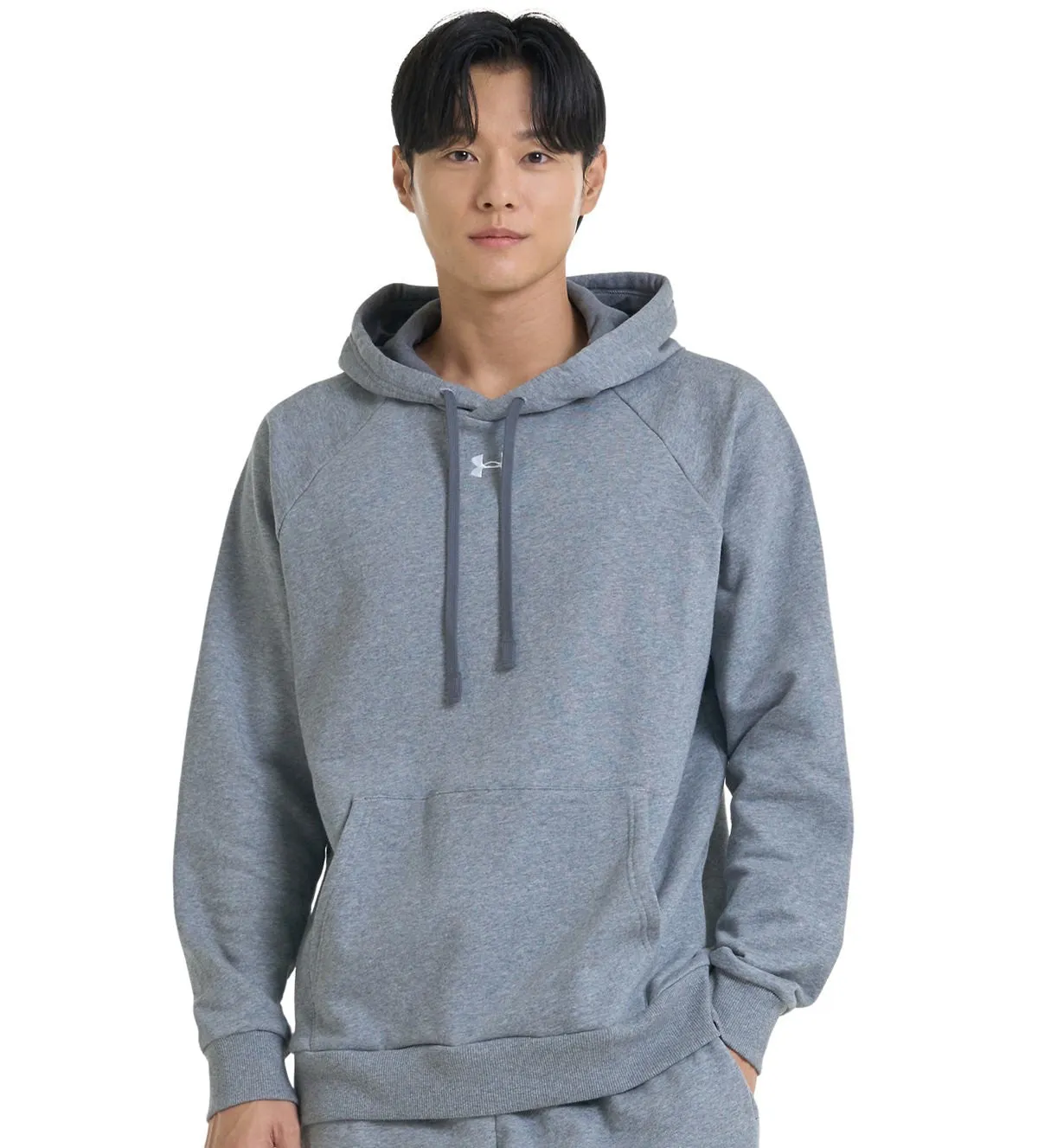 Opaque UA Rival Fleece Hoodie | BLACK/WHITE