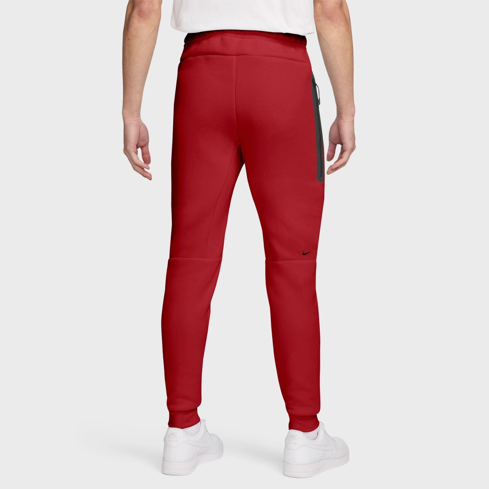 Nike Tech Fleece Joggers Gym Red / Black Relaxed Fit PermeableCloth