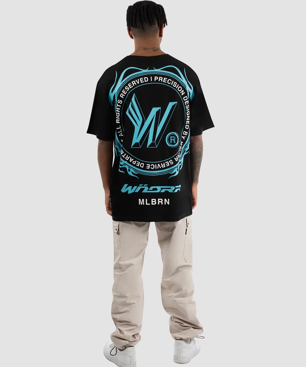 FadeResistant WNDRR Repeat Box Fit Tee (Black)