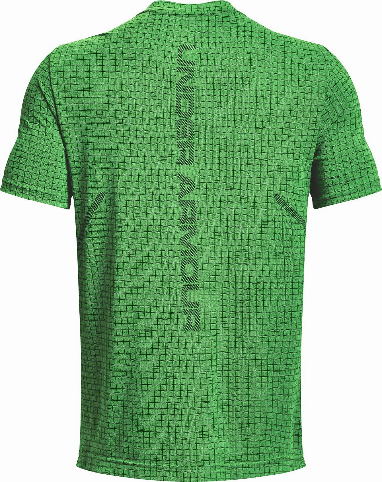 Under Armour Seamless Grid Short Sleeve Mens Training Top - Green Car Cool