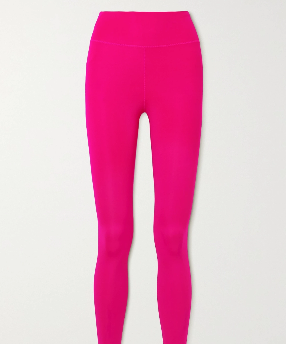 Nike One Luxe Mid-Rise Leggings (Pink) NoSlipGrip StretchableFabric