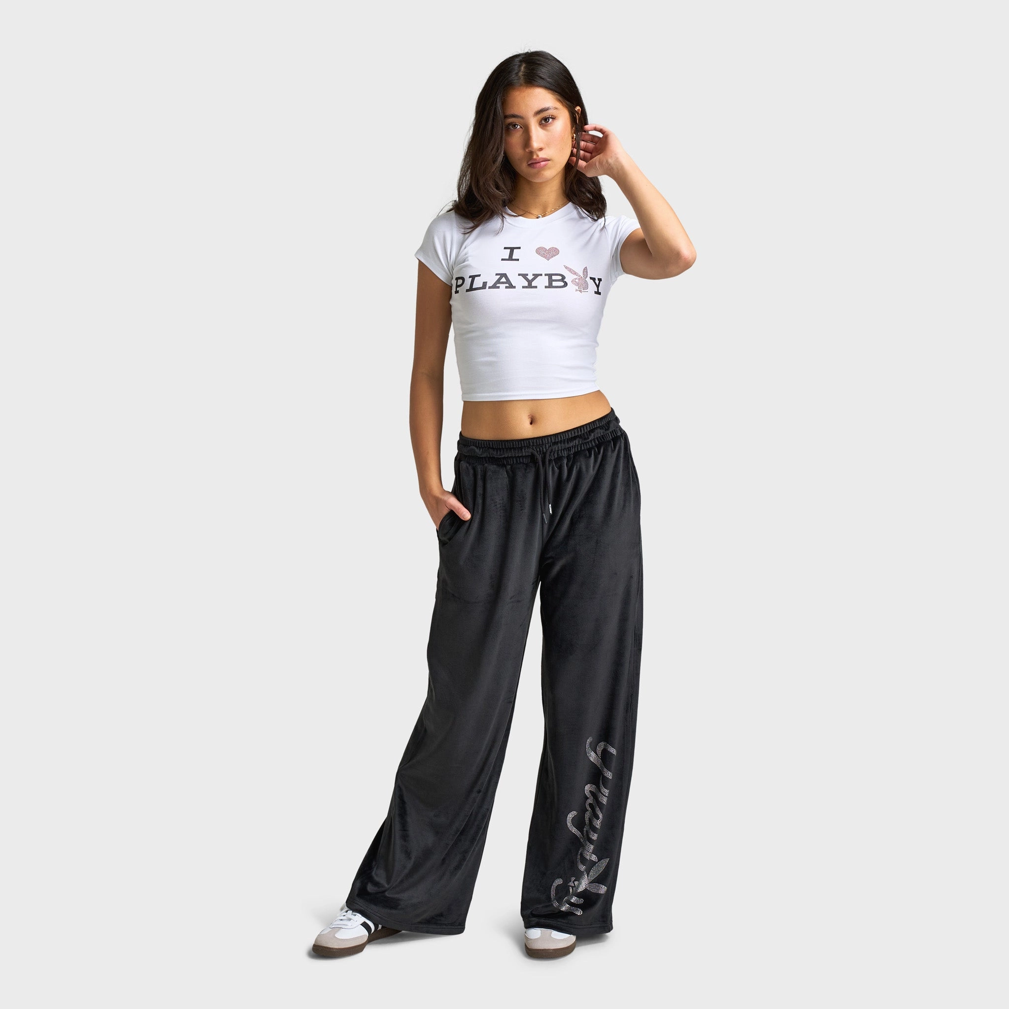 Playboy I Love Playboy Baby Tee / White Comfort and Ease anniversary