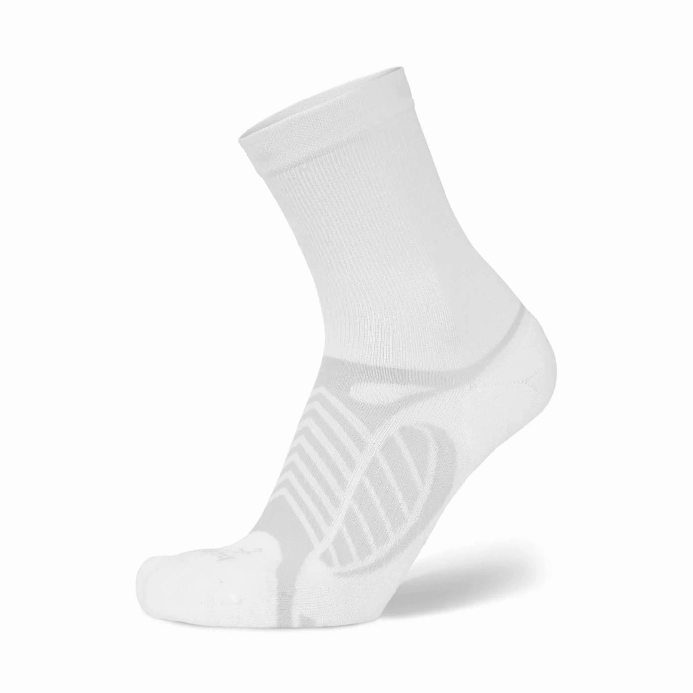 Ultralight Crew Running Socks White Warm Base Reinforced Knees