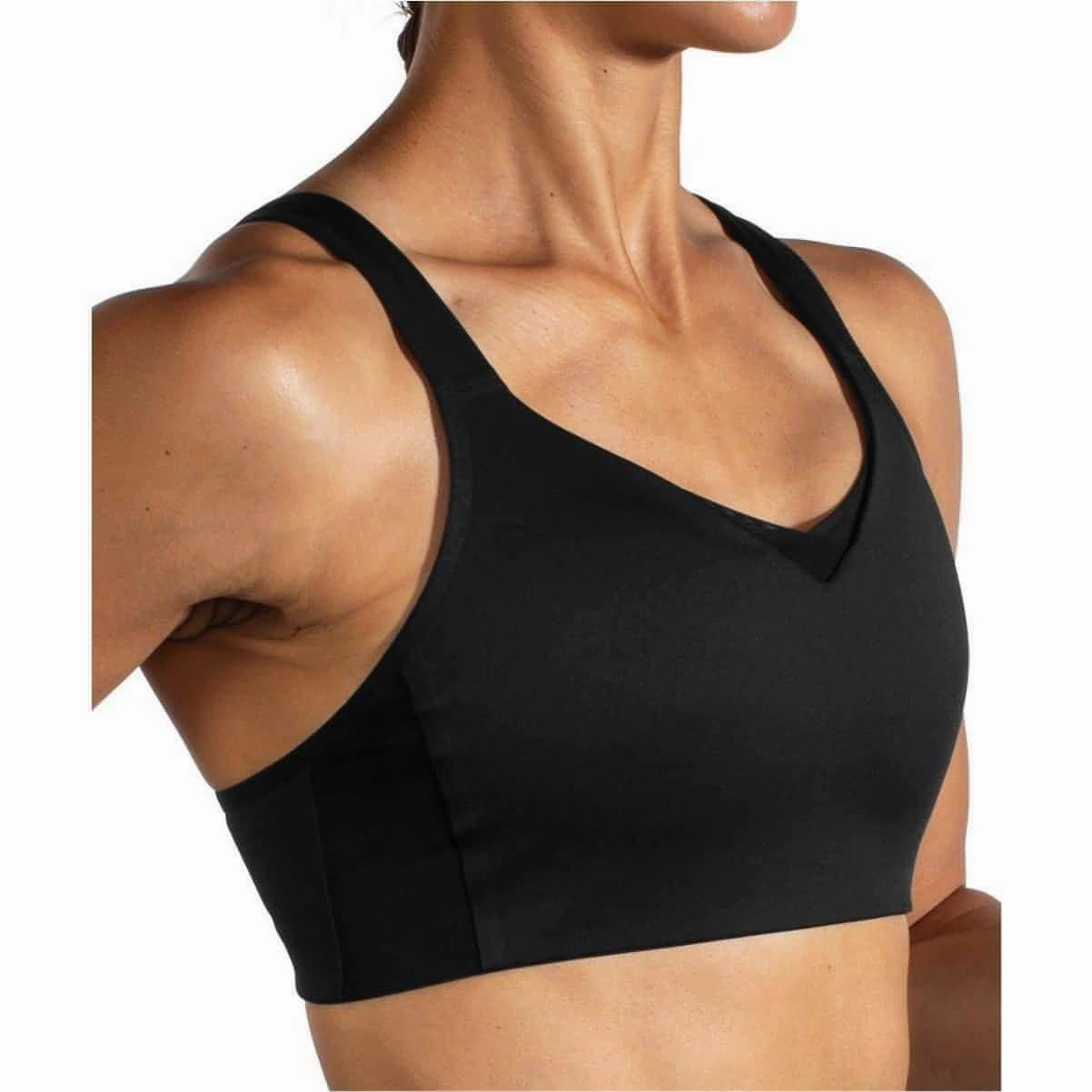 Brooks Drive Convertible Run Womens Sports Bra - Black Layers for warmth buckle