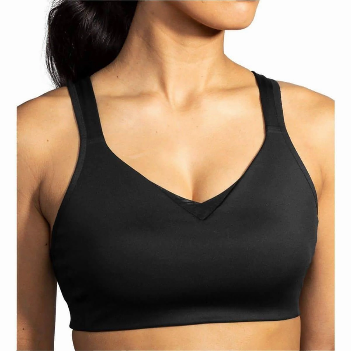 Wax Lotion Brooks Drive Convertible Run Womens Sports Bra - Black