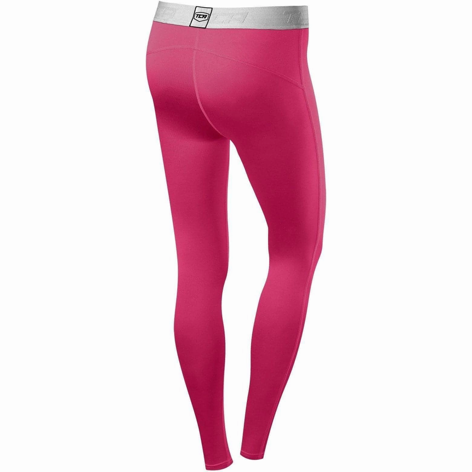 TCA Pro Performance Endurance Womens Long Running Tights - Pink Breathable layers shoe
