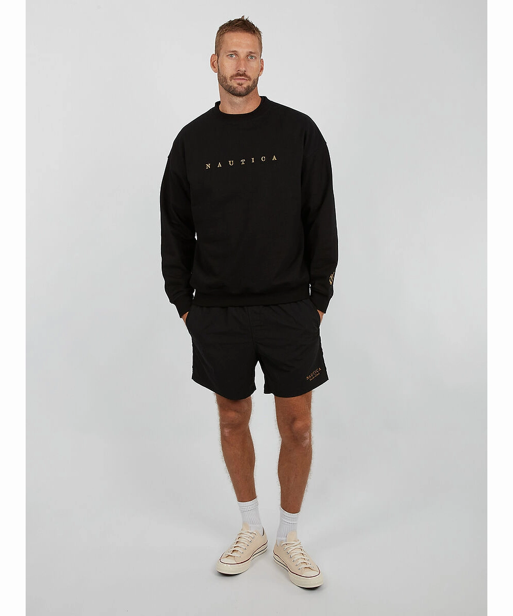 River Core New Yorker Nautica Lynche Heavyweight Crew Sweater (Black)