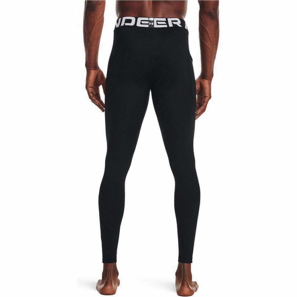Hand washable Under Armour ColdGear Compression Mens Long Running Tights - Black