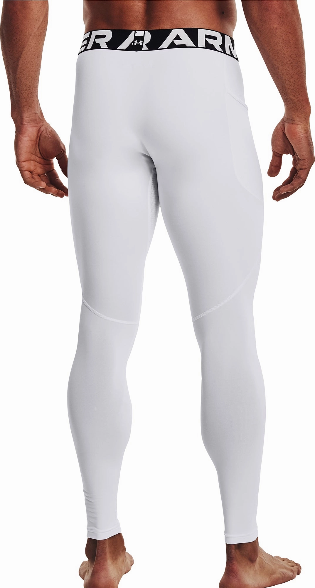 Under Armour ColdGear Compression Mens Long Running Tights - White Night-out-attire-quality Short