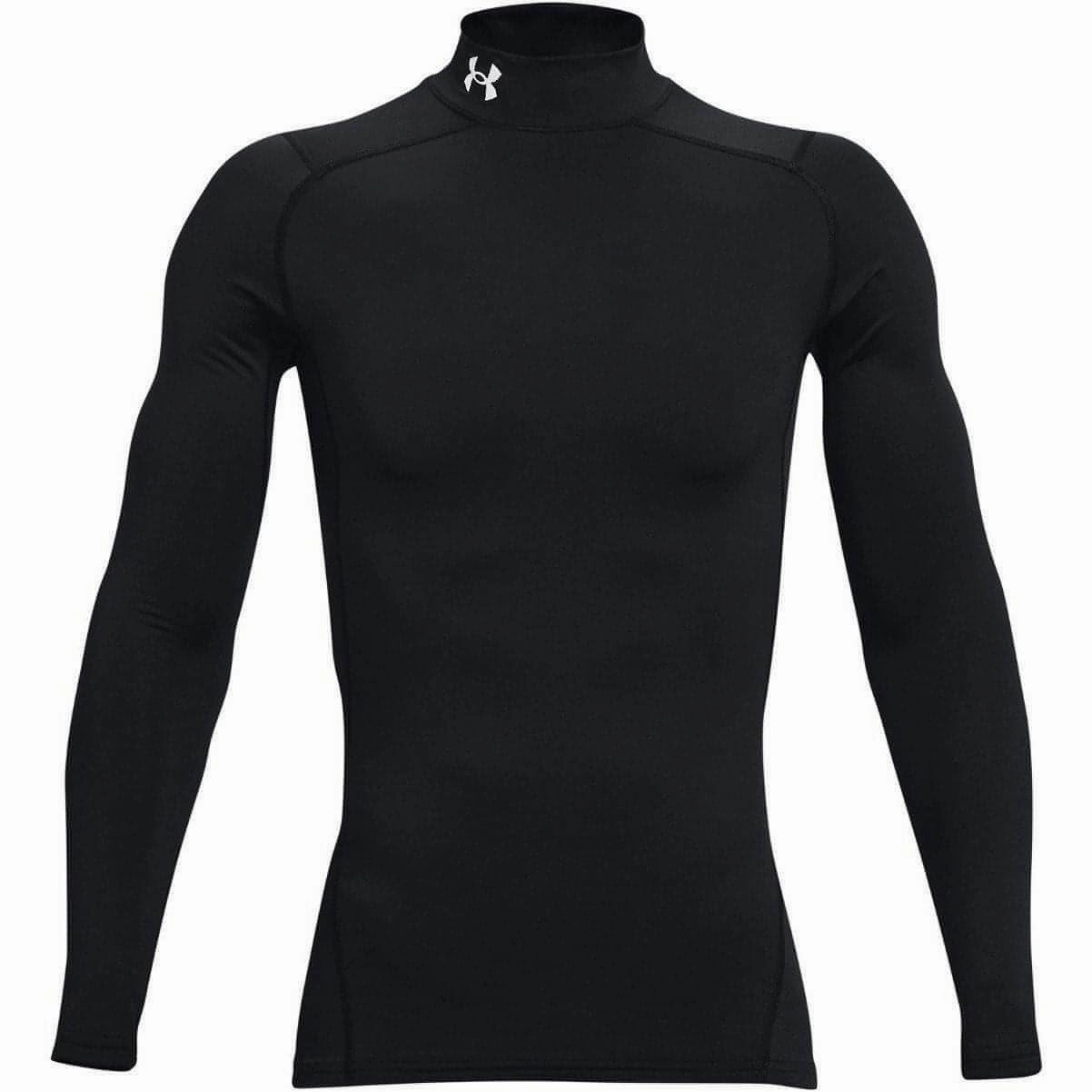Under Armour ColdGear Compression Mock Long Sleeve Mens Running Top - Black Hiking - wear Baby shower gift