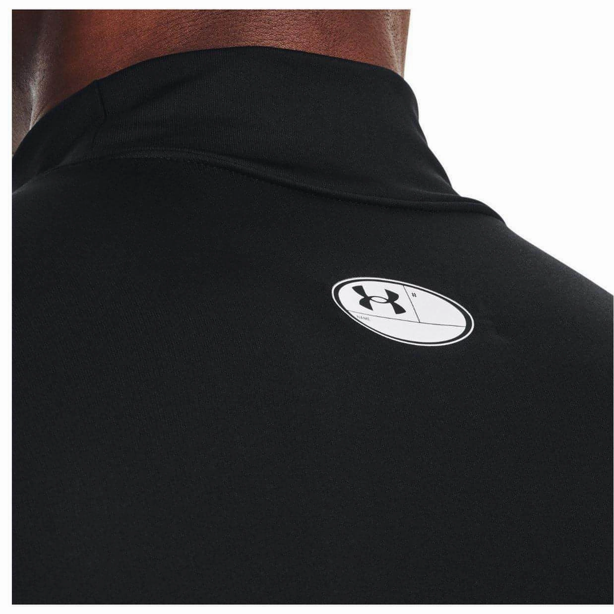 Under Armour ColdGear Compression Mock Long Sleeve Mens Running Top - Black Refurbish