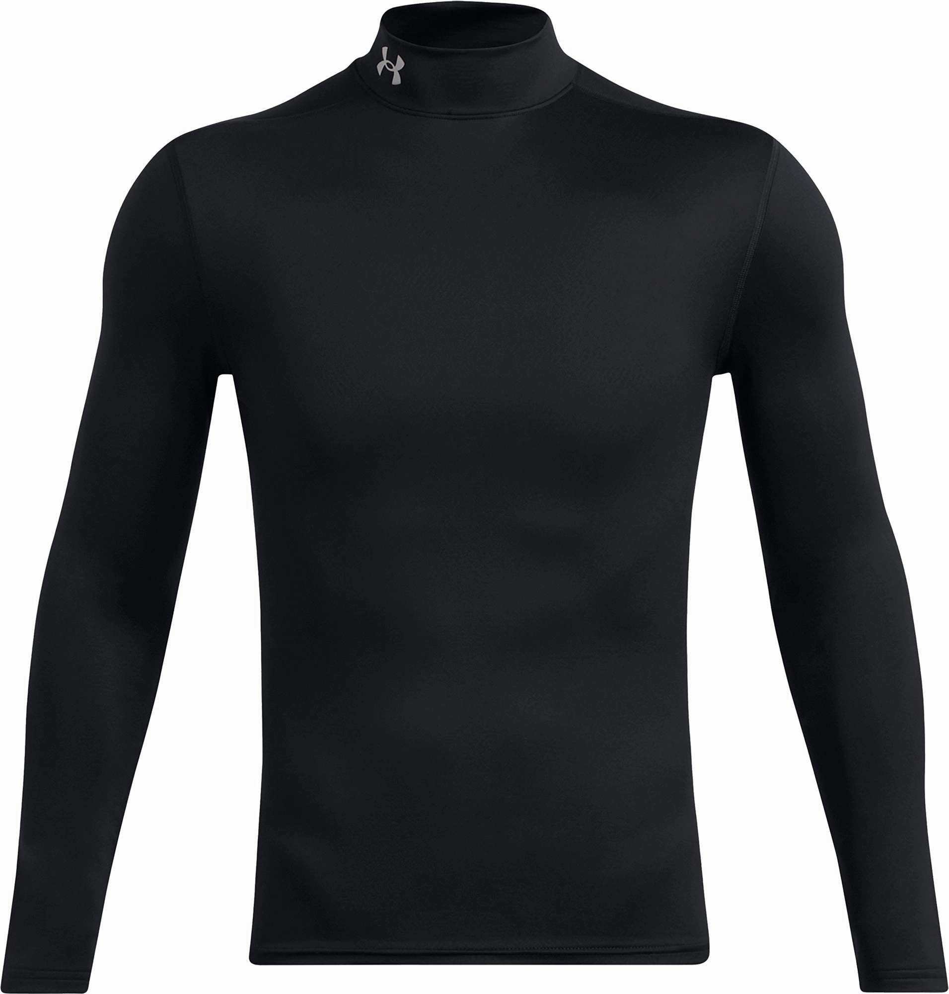 Under Armour ColdGear Elite Compression Mock Long Sleeve Mens Running Top - Black Office Worker Rice