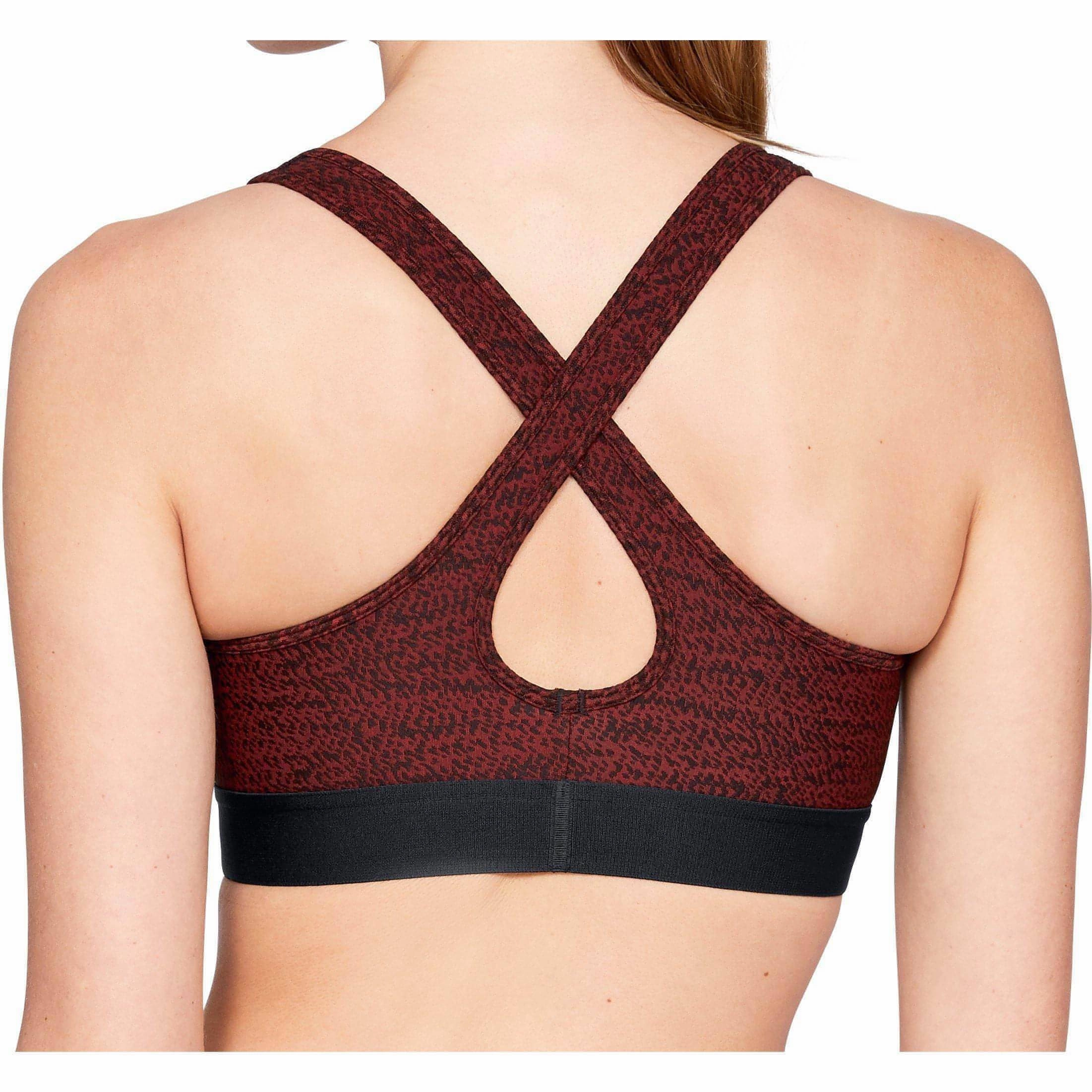 Under Armour Crossback Jacquard Womens Sports Bra - Red rugby field Practical