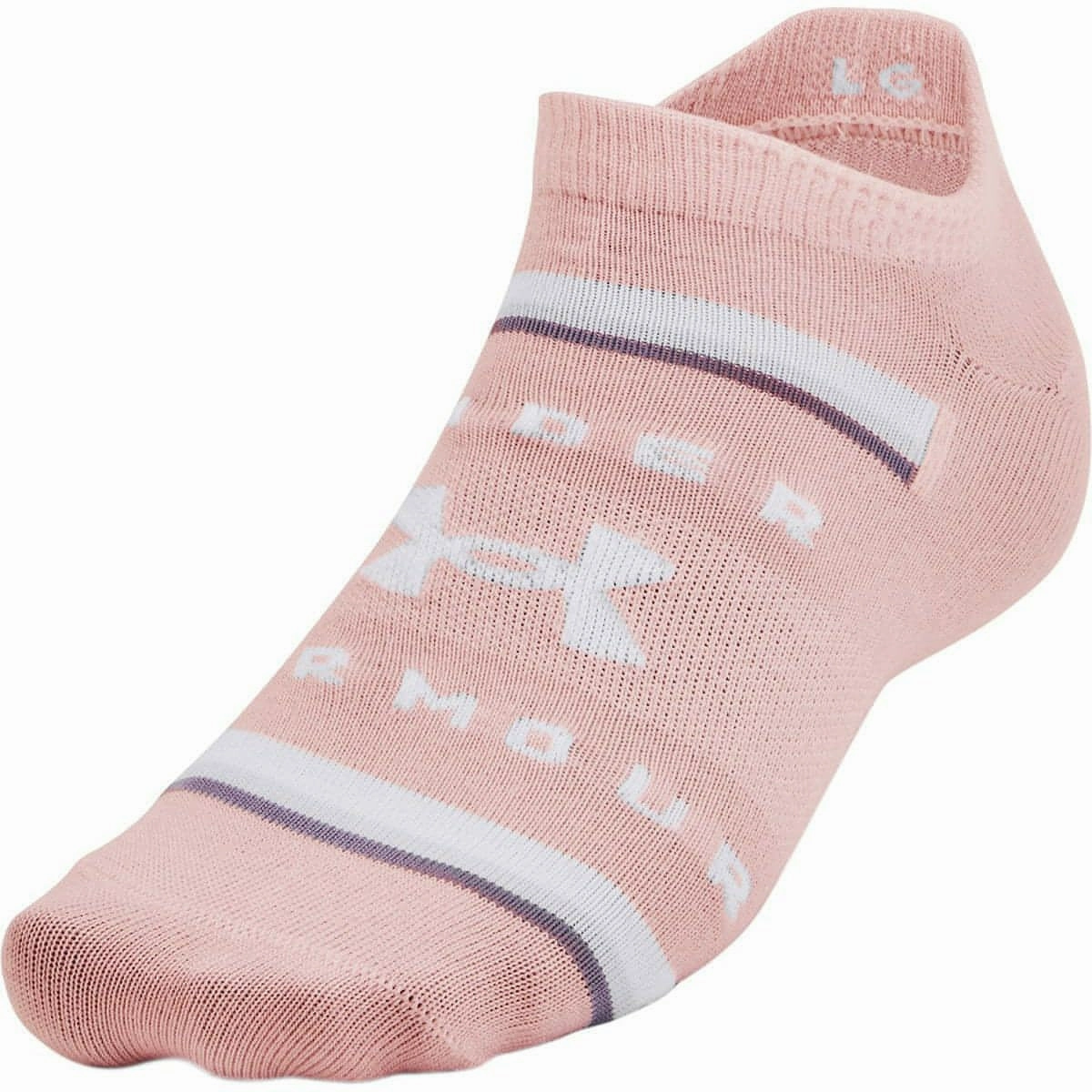 ComfortWaistband Romance Air Under Armour Essential (6 Pack) Womens No Show Socks - Pink