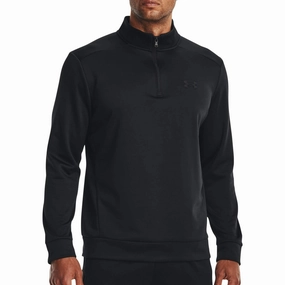FrictionResistant Joy Mood Under Armour Fleece Half Zip Long Sleeve Mens Training Top - Black