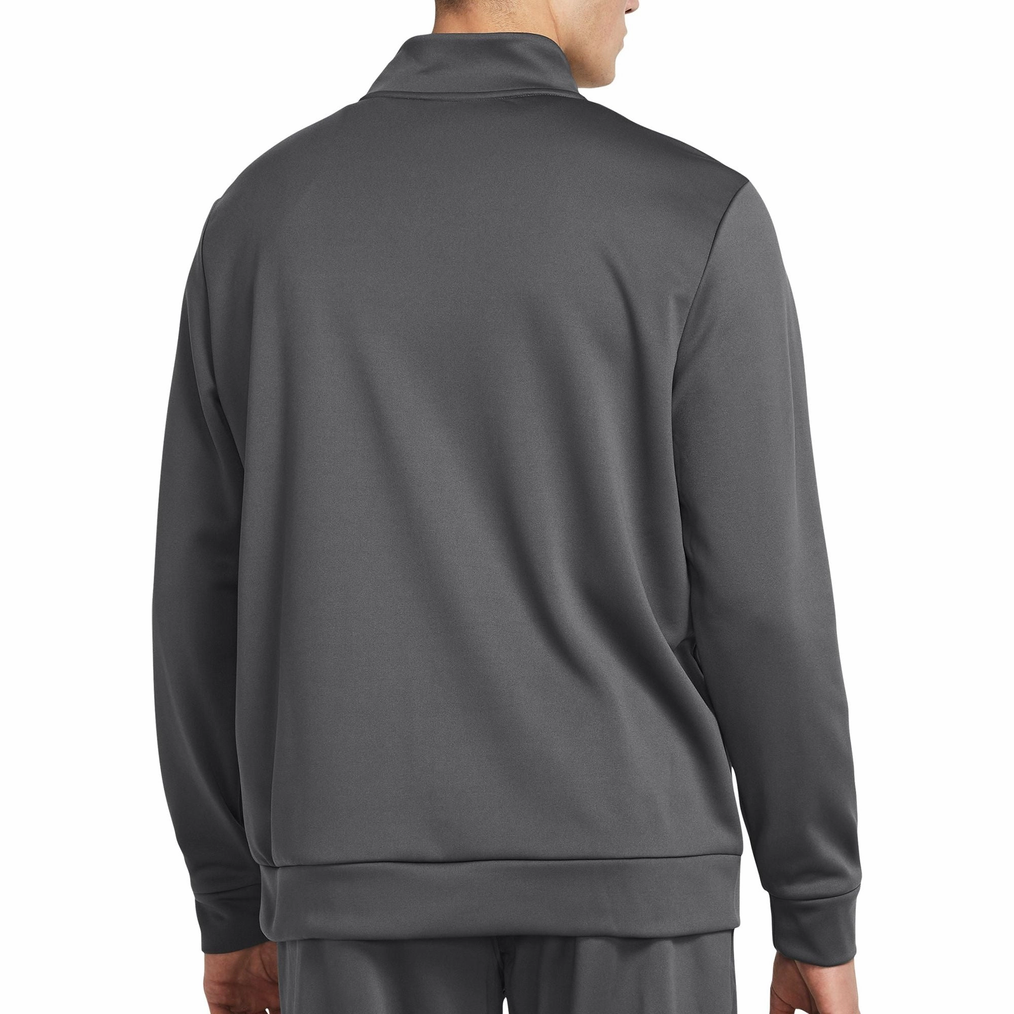 Under Armour Fleece Half Zip Long Sleeve Mens Training Top - Grey World Glow Ski Core