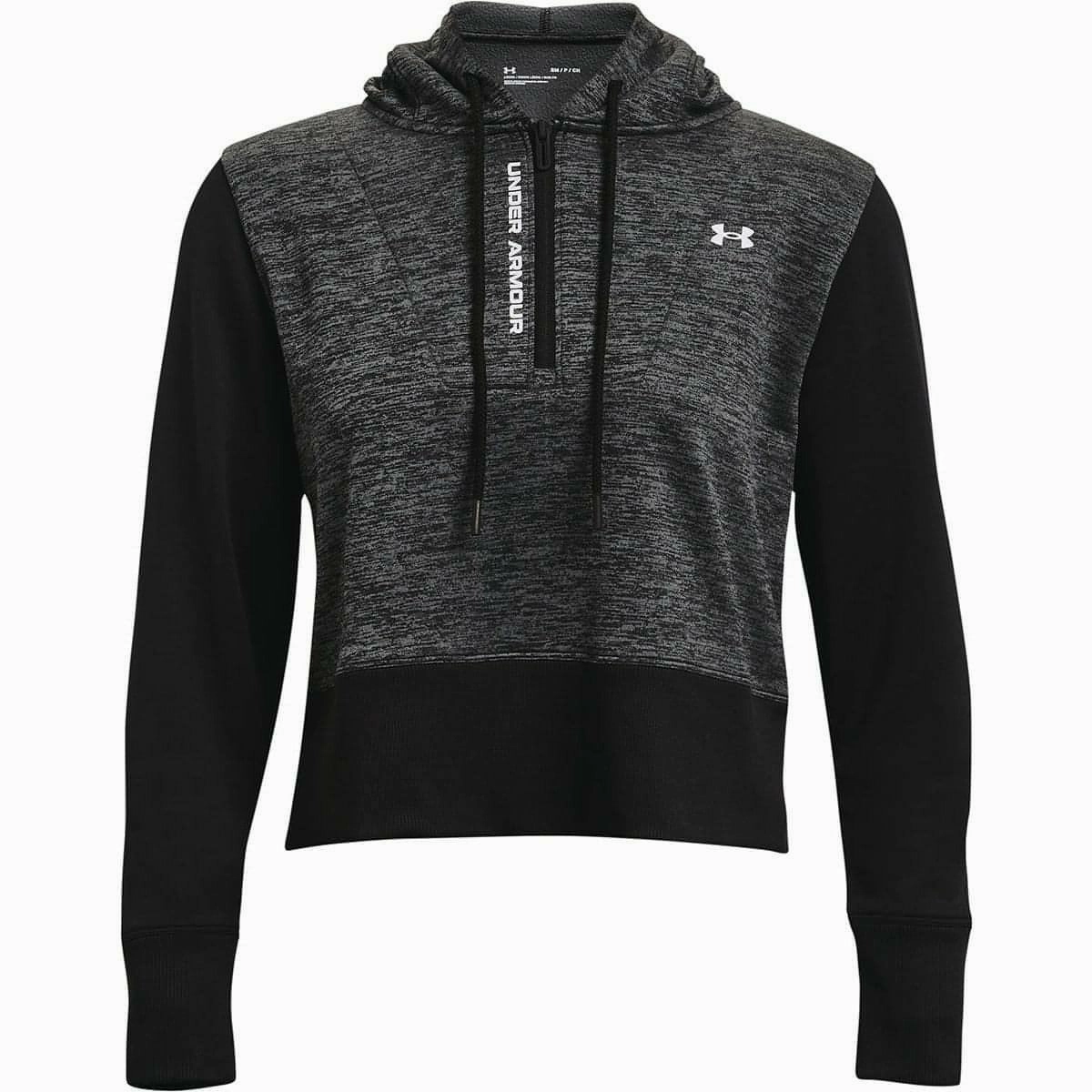 World Edge HighNeckStyle Under Armour Fleece Womens Hoody - Black