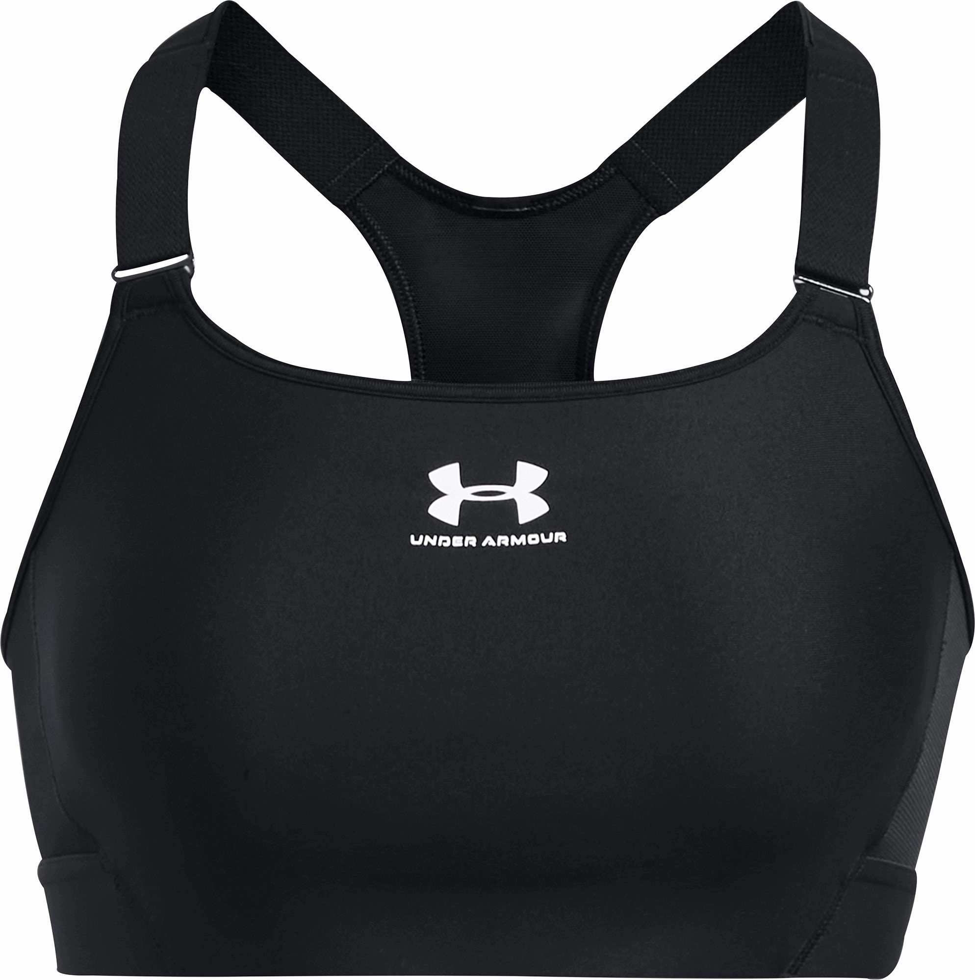 Under Armour HeatGear Armour High Womens Sports Bras - Black Inner Glow UV Protection