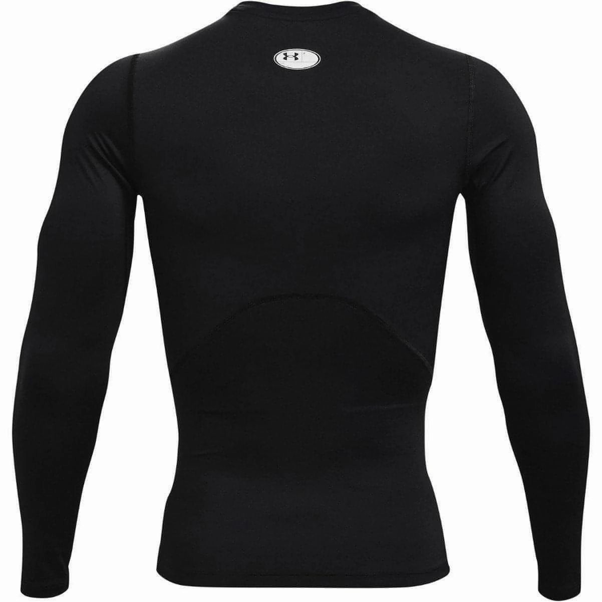 Beach Wear Hemmed Under Armour HeatGear Armour Long Sleeve Mens Compression Top - Black