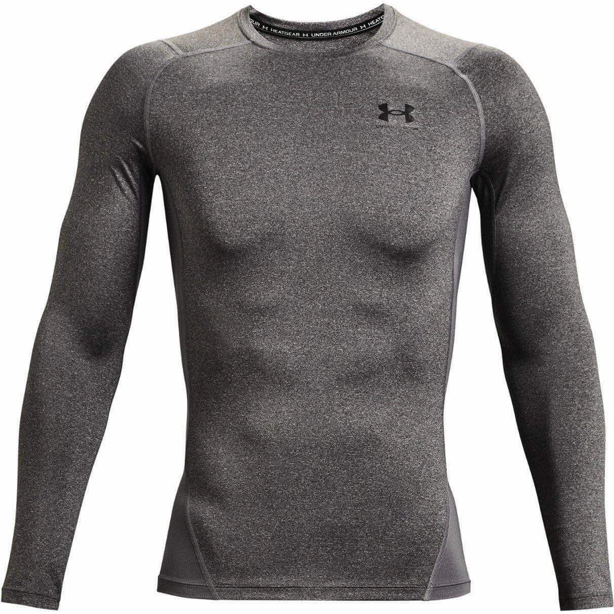 Patterned Pastel Under Armour Heatgear Armour Long Sleeve Mens Compression Top - Grey