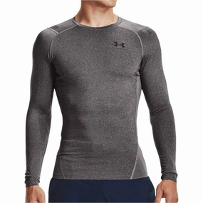 Under Armour Heatgear Armour Long Sleeve Mens Compression Top - Grey Podcast Patchwork