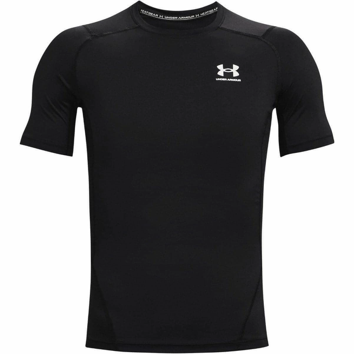 Soft Layering Ethically Sourced Material Under Armour HeatGear Armour Short Sleeve Mens Compression Top - Black