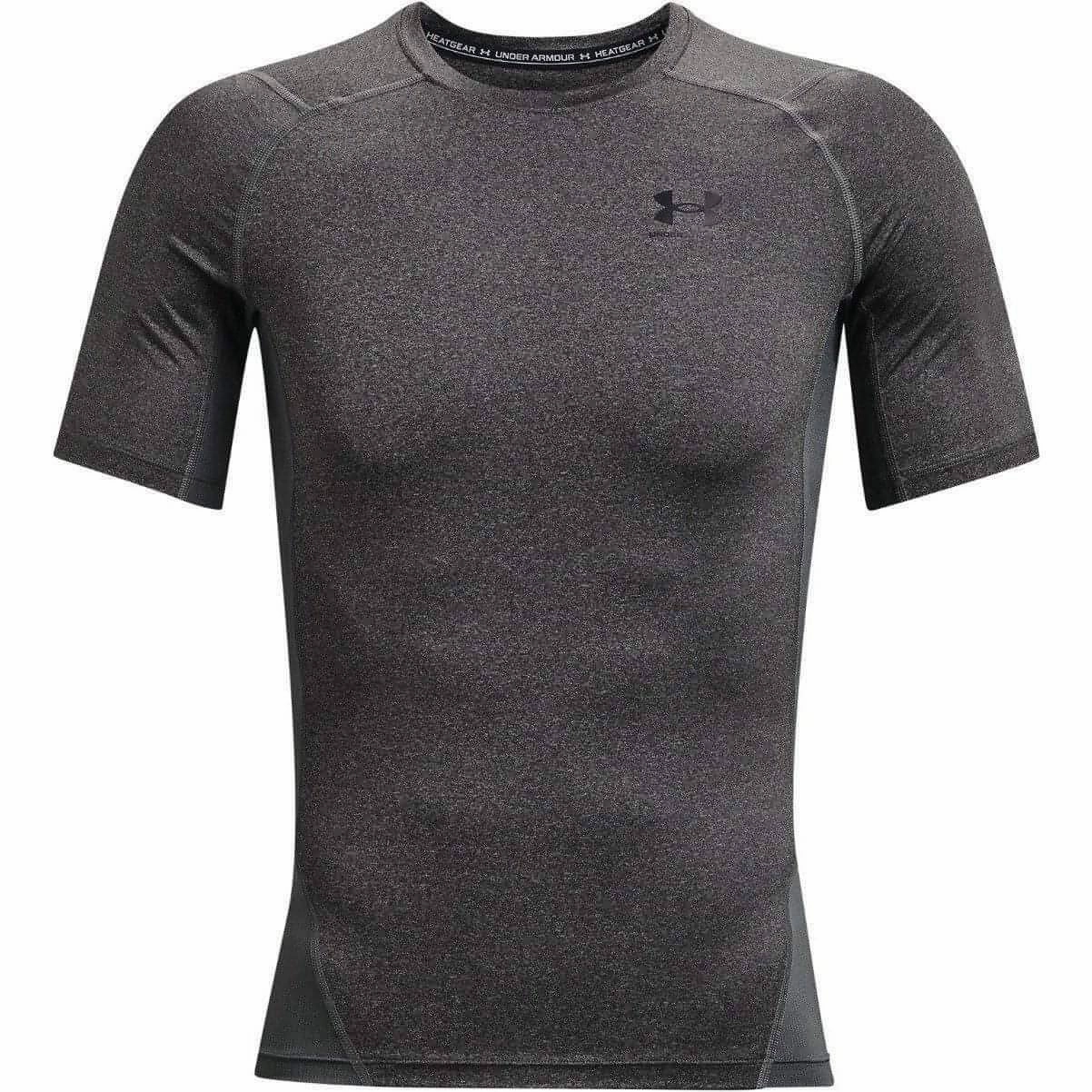 Under Armour HeatGear Armour Short Sleeve Mens Compression Top - Grey UVProtectionFinish Smart Comfort