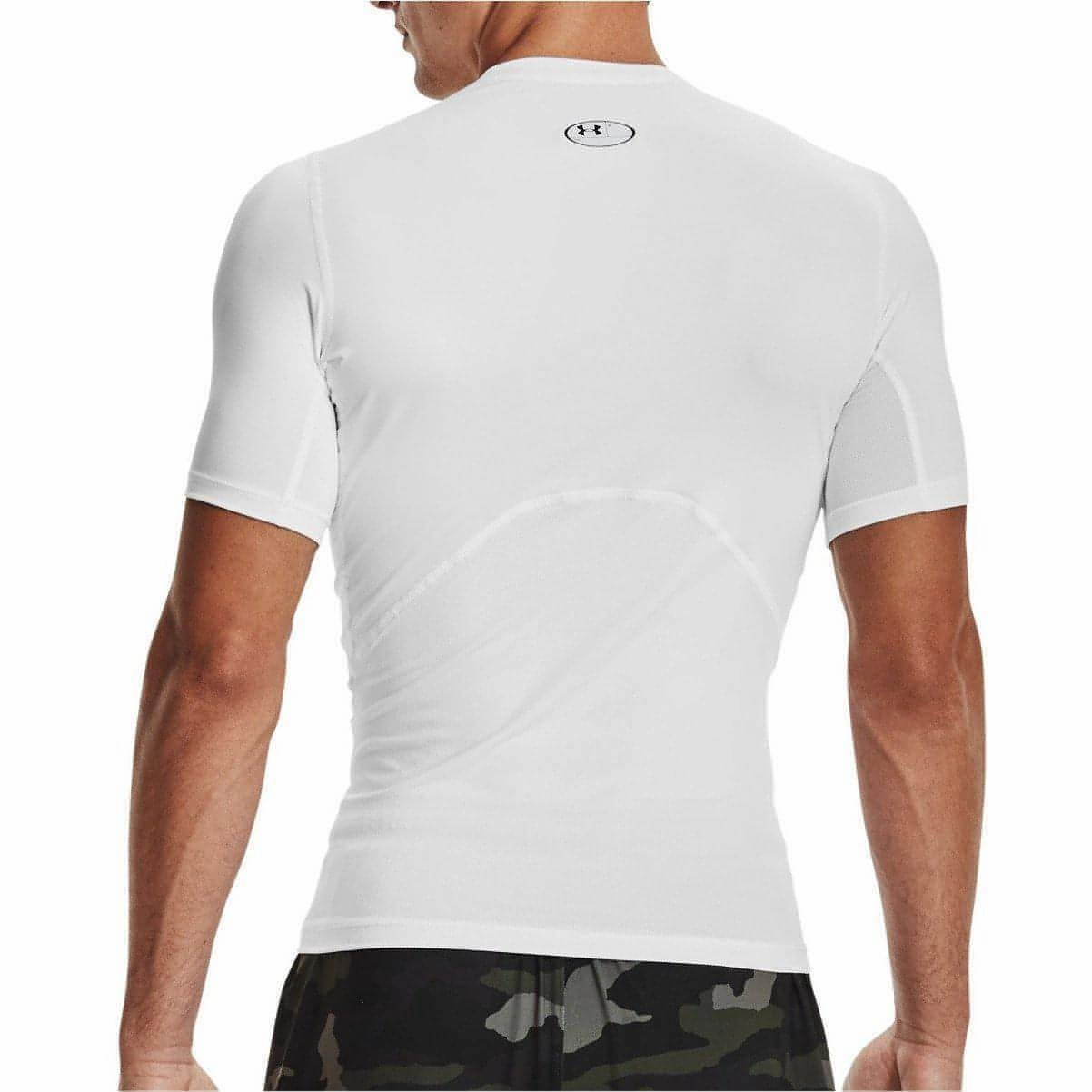TaglessDesign Under Armour HeatGear Armour Short Sleeve Mens Compression Top - White