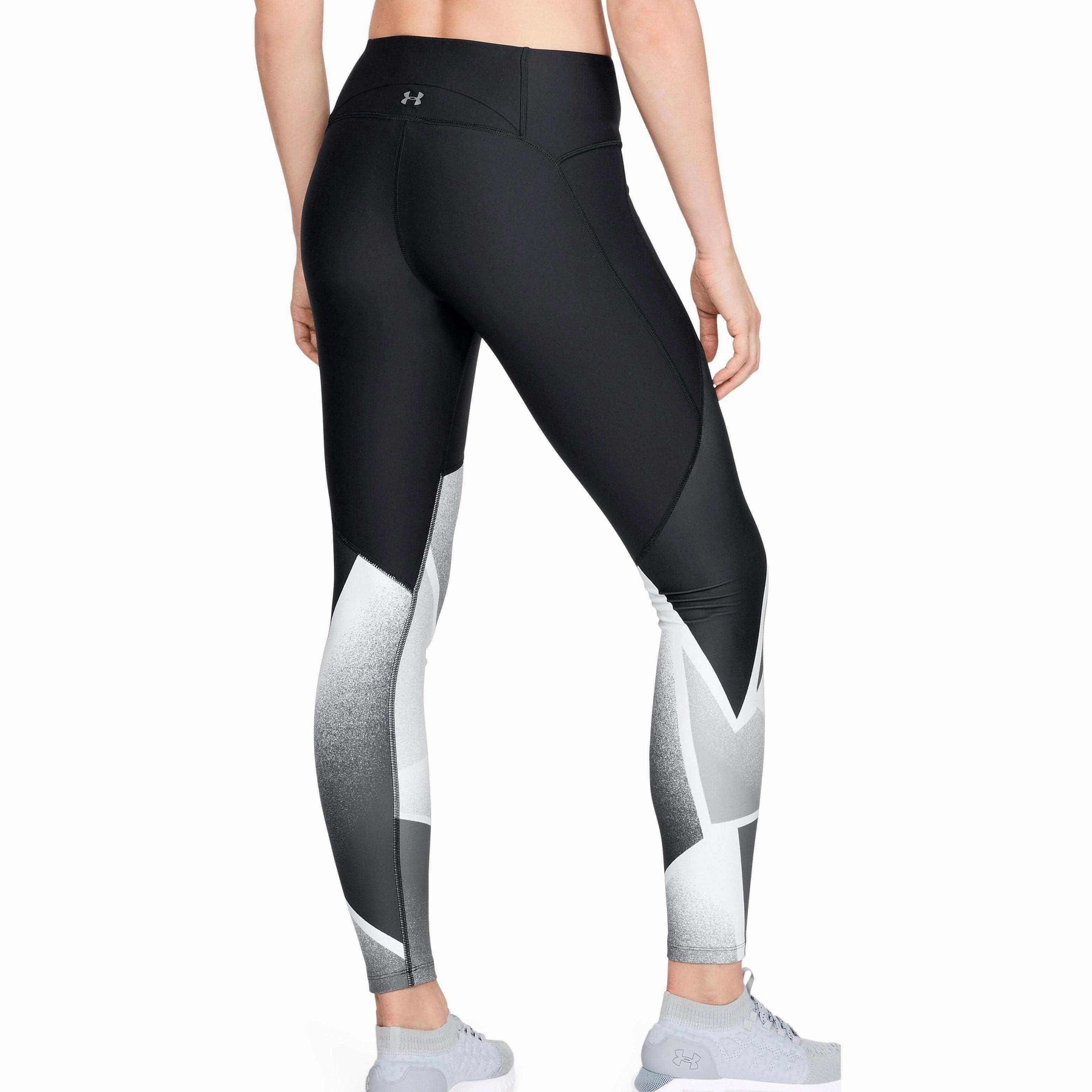 Under Armour HeatGear Graphic Womens Training Tights - Black Easy Cool Gentle Power