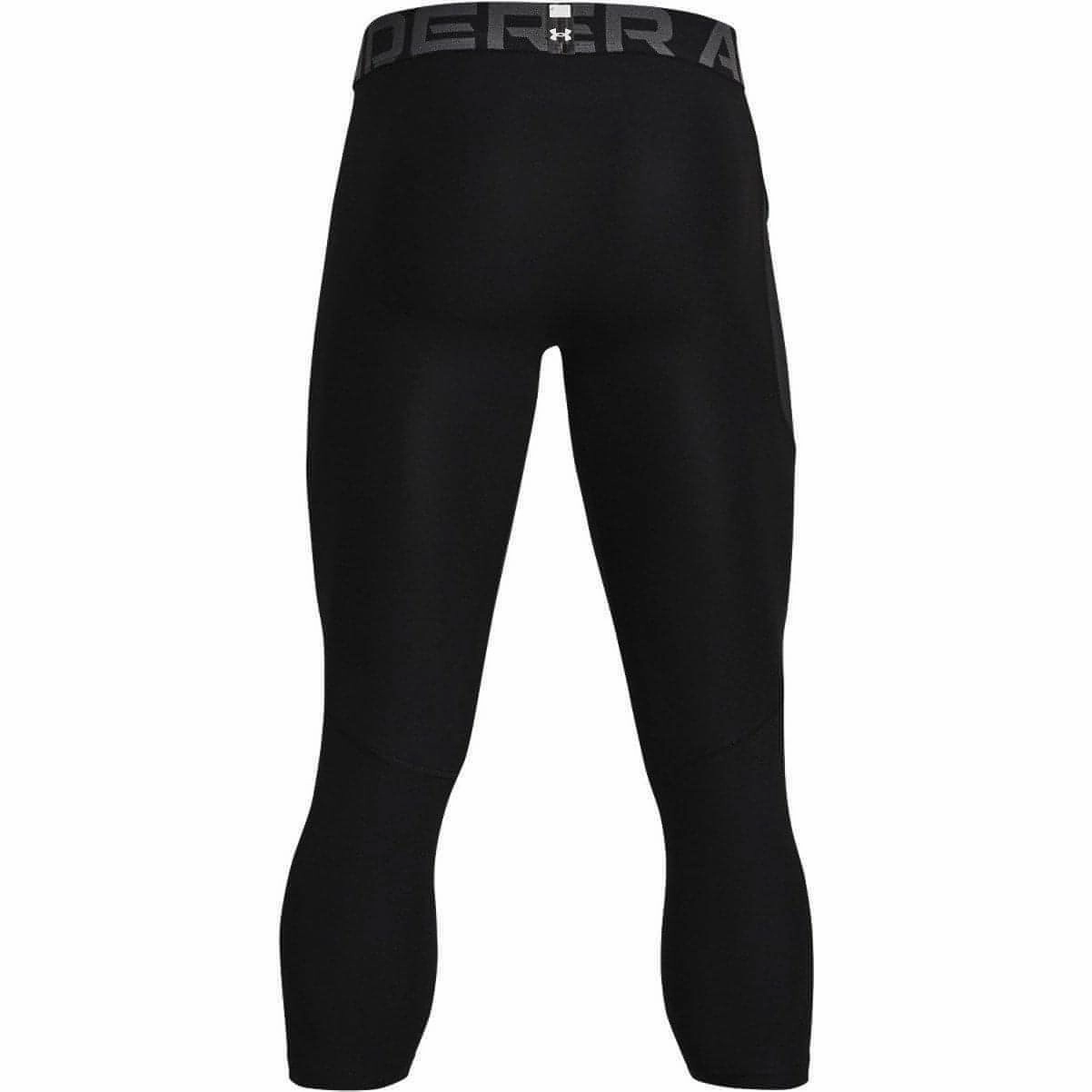Under Armour HeatGear Mens 3/4 Capri Training Tights - Black boot Flatlock stitching