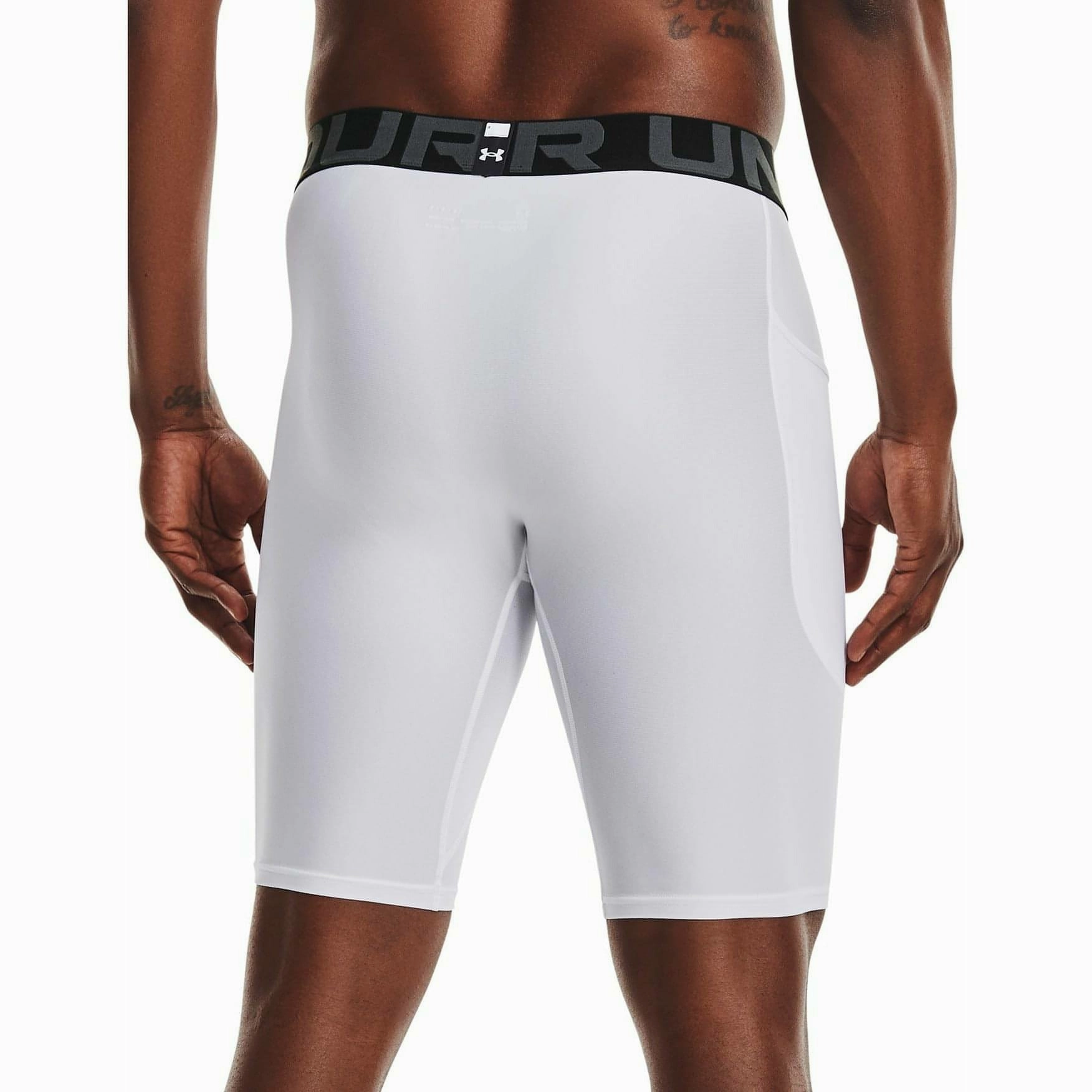 Summer Glow Under Armour HeatGear Pocket Long Mens Short Compression Tights - White